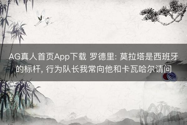 AG真人首页App下载 罗德里: 莫拉塔是西班牙的标杆， 行为队长我常向他和卡瓦哈尔请问